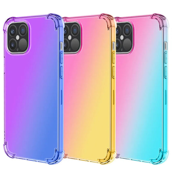 iPhone Case #189 = transparent rainbow color Bumper 0.5mm Case Cover iPhone 16,15,14, 13, 12, 11, Pro, Max, Mini, XS Mas, XR, X/s, 8+,8, 7+, 7, 6+, 6, SE2, SE, 5, 5S, 5C, 4/s