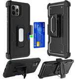 iPhone Case #74 = CARD Holster with Kickstand Clip Hybrid Case Cover