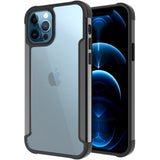 iPhone Case #58 = Aluminium Alloy Transparent PC TPU Slick Hybrid - Black iPhone 14, 13, 12, 11, Pro, Max, Mini, XS Mas, XR, X/s, 8+,8, 7+, 7, 6+, 6, SE2, SE, 5, 5S, 5C, 4/s