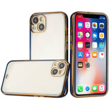 iPhone Case #78 = Gold Plated Chrome Transparent Clear Thick TPU Case Cover