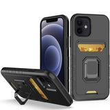 iPhone Case #82 = Card Holder with Magnetic Ring Stand Hybrid Case Cover iPhone