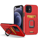 iPhone Case #82 = Card Holder with Magnetic Ring Stand Hybrid Case Cover iPhone