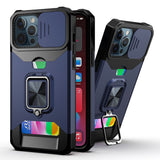 iPhone Case #83 =  Multi-Functional Card Magnetic Ring Stand Hybrid Camera Case Cover iPhone