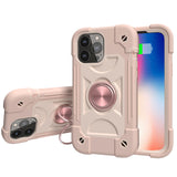 iPhone Case #85 = thick 3in1 Silicone Hybrid with Double Ring Magnetic Kickstand Case Cover iPhone