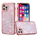 iPhone Case #88 = Embroidery Bling Glitter Chrome Hybrid Case Cover iPhone