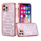 iPhone Case #88 = Embroidery Bling Glitter Chrome Hybrid Case Cover iPhone