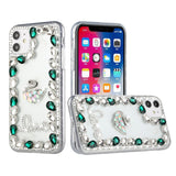 iPhone Case #95 = Full Diamond with Ornaments Hard TPU Case