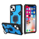 iPhone Case #104 = Transparent Design Shockproof Magnetic Ring Stand Case Cover for iPhone