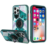 iPhone Case #106 = Epoxy IMD Design Magnetic Ring Stand Hybrid Case Cover for  iPhone