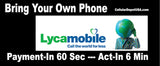 BYOP = LycaMobile $39 Talk & Text, 15GB Data Plan + Sim Kit + New Number