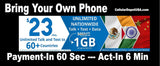 BYOP = LycaMobile $33 Talk & Text, 15GB Data Plan + Sim Kit + New Number