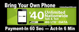 BYOP = Simple Mobile  by T-Mobile  $1,500 = 50 LINES $30 Unlimited int'l Talk, Text, Text & 20gb WEB