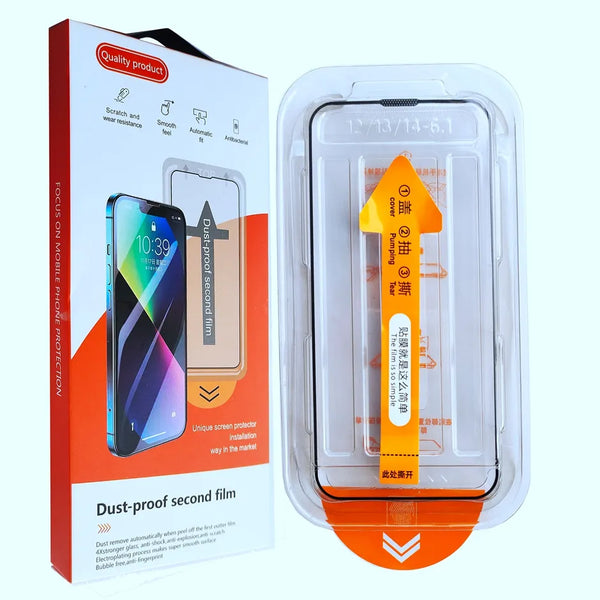 Tempered Glass iPhone #118 = Self Install Black Border Tempered Glass for iPhone 16,15,14,13,12, 11 Pro, Max, XR, X/S, 8+,8, 7+, 7, 6+, 6, SE2, SE, 5, 5S, 5C,4/s