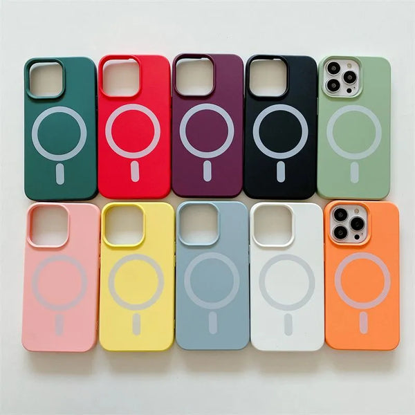 Phone Case #143 = Magnetic Liquid Silicone Case for iPhone