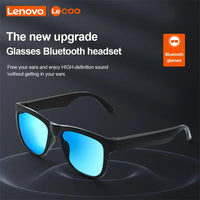 Bluetooth #186 = Lenovo Lecoo C8 Smart Glasses Headset Wireless blue