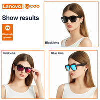 Bluetooth #186 = Lenovo Lecoo C8 Smart Glasses Headset Wireless bk