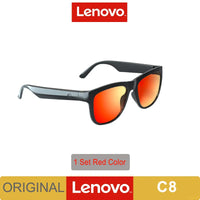 Bluetooth #189 = Lenovo Lecoo C8 Smart Glasses Headset Wireless red