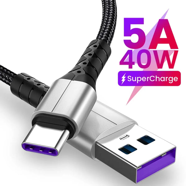 Type C charger Cable #189 = 5A Fast Charging USB-A TO Type-C  for iphone 15, All Samsung