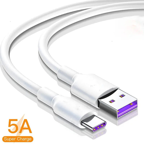 Type C charger Cable #190 = 5A Fast Charging USB-A TO Type-C  for iphone 15, All Samsung