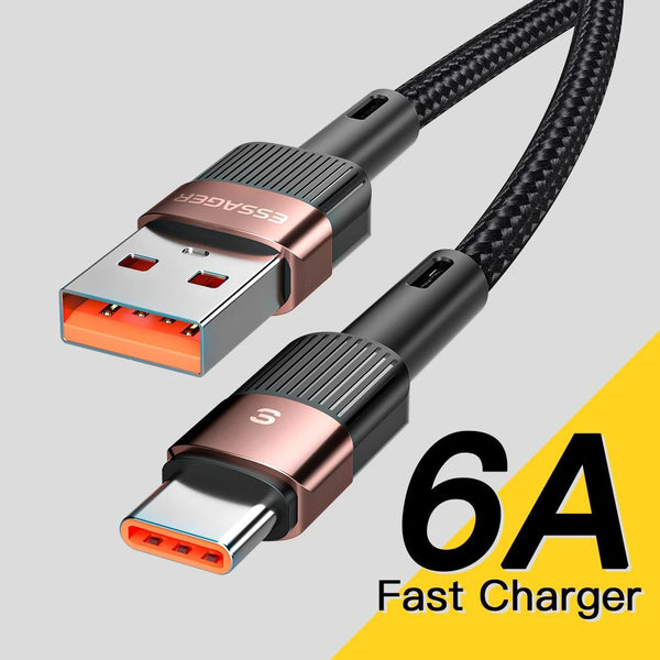 Type C charger Cable #191 = 6A Cable Fast Charging USB-A TO Type-C  for iphone 15, All Samsung