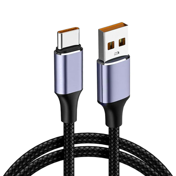 Type C charger Cable #193 = 6A Cable Fast Charging USB-A TO Type-C  for iphone 15, All Samsung