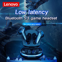 Bluetooth #196 =  Lenovo GM2 Pro Earphone Wireless Bluetooth Earbuds white