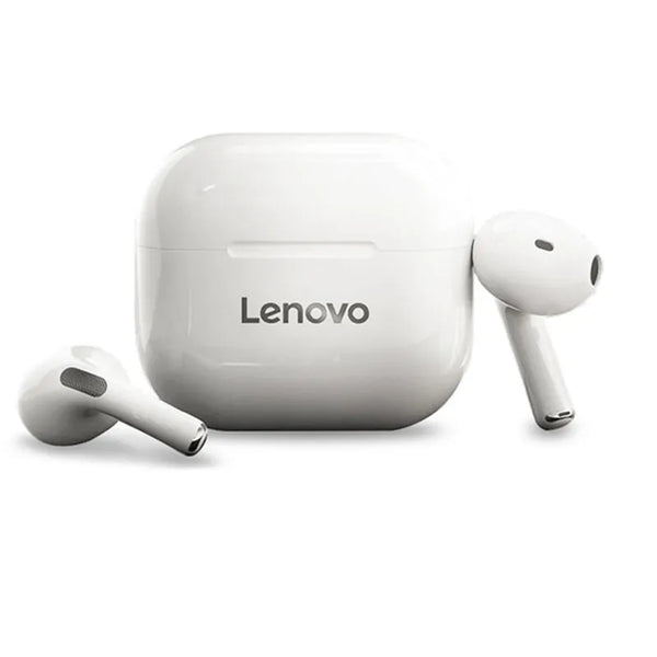 Bluetooth #197 =  Lenovo LP40 TWS Wireless Earphone Bluetooth 5.0 Dual Stereo Noise Reduction white