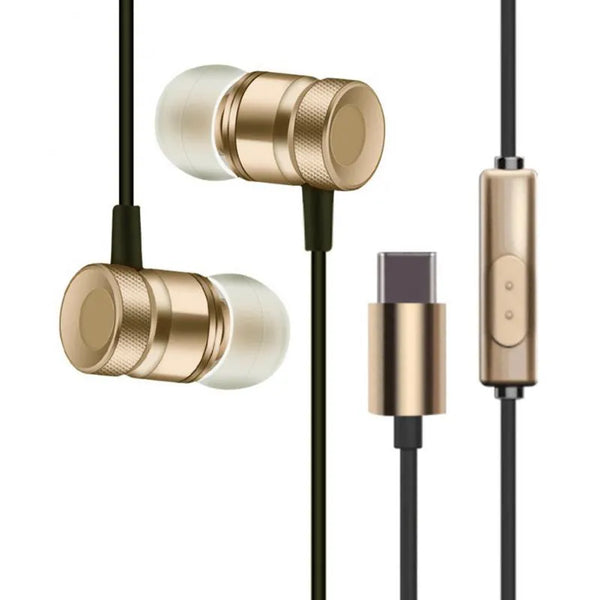 Earphone #19 =  High quality USB C Headphones with Mic Wired in-Ear USB Type C