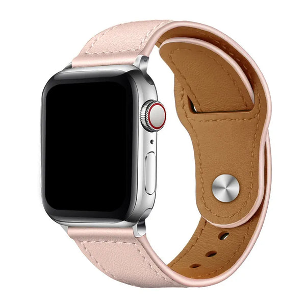 iWatch Accessories #65 = Leather Loop pink For Apple Watch Strap For Apple 38mm, 40mm, 42mm, 44mm, 45mm, 49mm,