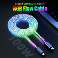 iphone charger Cable #217 = 6A 100W LED Cable Fast Charging USA-A TO lighting  for iphones