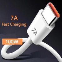Type C charger Cable #208 = SUPER FAST Cable 100W 7A USB-A TO Type C for iphone 15, All Samsung