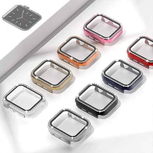 iWatch Accessories #215 = Bling Bling Tempered Glass Cover For Apple 38mm, 40mm, 42mm, 44mm, 45mm, 49mm,