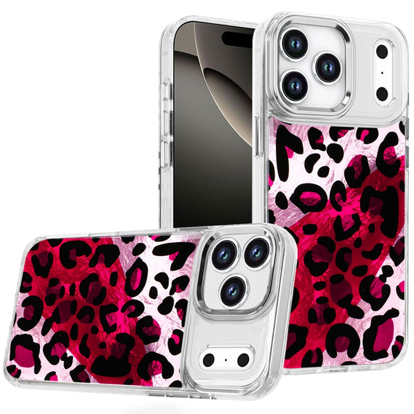 iPhone Case #221 = Beautiful Epoxy Designs With Chrome Metallic Edges Hybrid