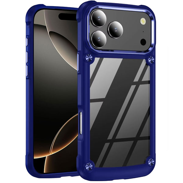 iPhone Case #223 = Ultimate CaseX Transparent Hybrid Case with Metal Buttons And Camera Edges