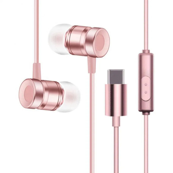 Earphone #22 =  High quality USB C Headphones with Mic Wired in-Ear USB Type C