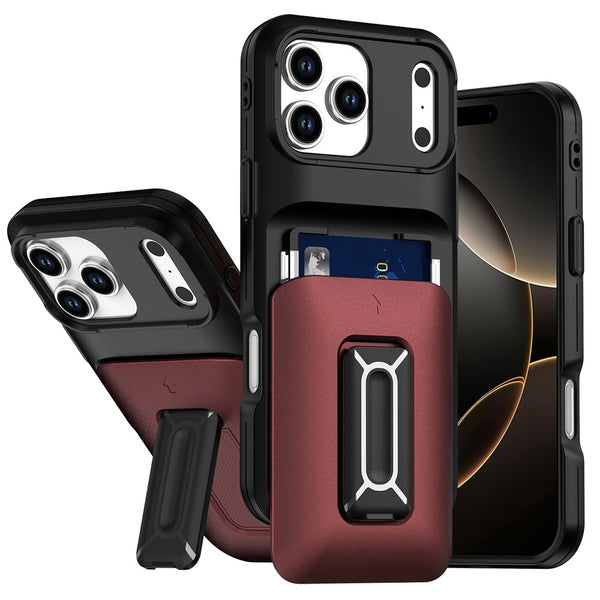 iPhone Case #236 = Card Holder (2X) with Wrist Strap Hybrid With KickStand