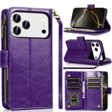 iPhone Case #250 = Luxury Wallet Card ID Zipper Money Holder Case Cover