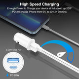 Charger Cable #252 = Dual Port  Car Charging Adapter and usb-c to lighting cable