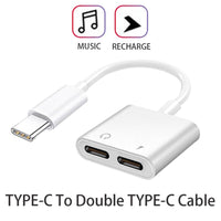 Aux / Video Cables #28 = 2 in 1 Type c to USB-C  C -Jack Audio Charger Splitter Adapter