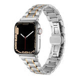 iWatch Accessories #35 = For Apple Watch Size 38/40/41mm Pearl Diamond Zinc Alloy Watch Band - Black
