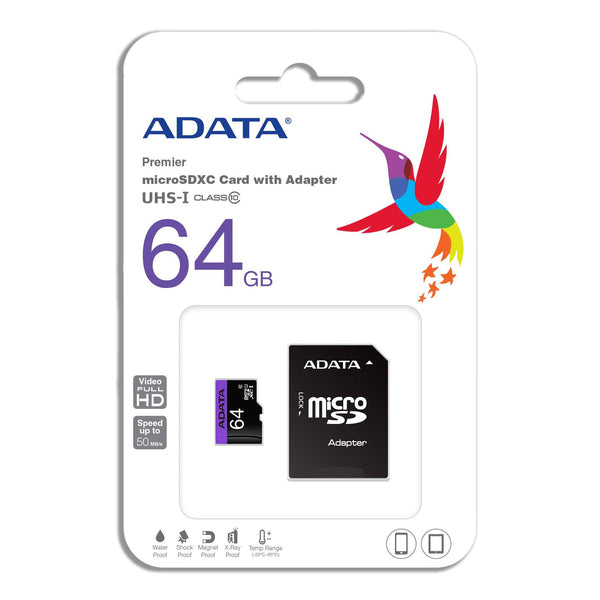 Memory Card #2 =  ADATA 64GB MICRO SD CARD