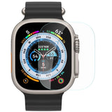 iWatch Accessories #3 = For Apple Watch Size 49mm Bulk White Paper Card Package Black edged Tempered Glass (Black)