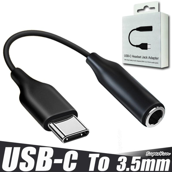 Aux / Video Cables #30 = Type-C To 3.5mm Jack Converter Earphone Audio Adapter