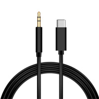 Aux / Video Cables #34 = BLACK / WHITE LIGHTING to 3.5mm AUX audio Cable USBC 3.5 jack adapter