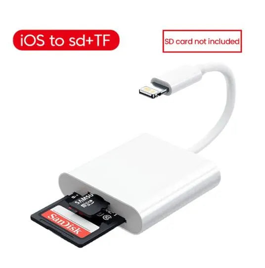 Aux / Video Cables #37 = OTG Type C Card Reader iOS To USB OTG Converter Adapter