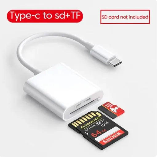 Aux / Video Cables #42 = OTG Type C Card Reader iOS To USB OTG Converter Adapter