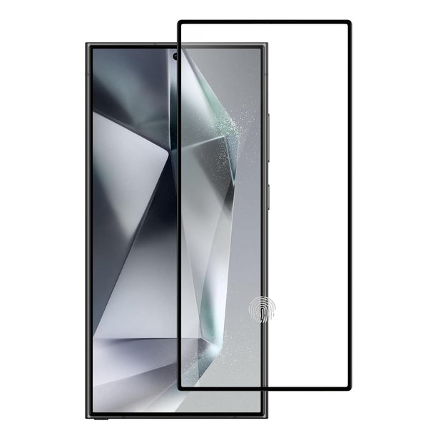 Tempered Glass Samsung #45 = For All Samsung Models Bulk White Paper Card Package Black edged Tempered Glass (Black)