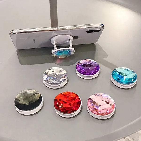 Ring Pop Socket #21 = Crystal diamond Holders Mobile Phone Stand