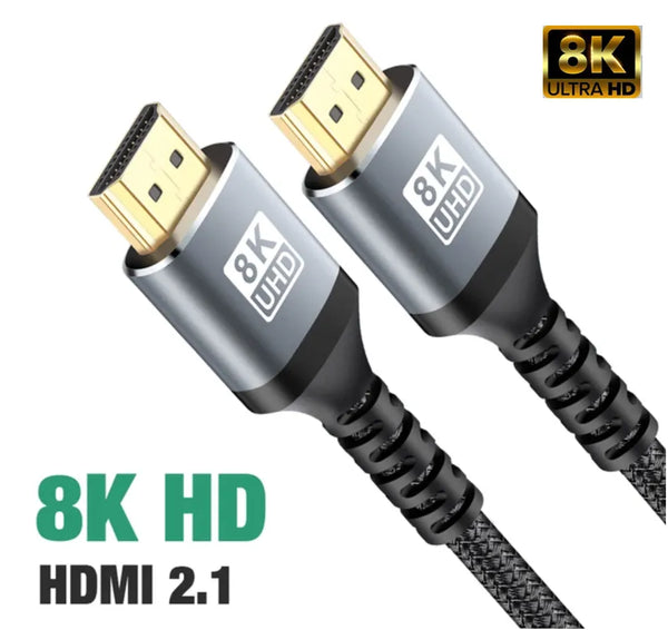 Aux / Video Cables #68 = HDMI 2.1 8k Cable Certified 48Gbps High Speed 144Hz 8K 4K