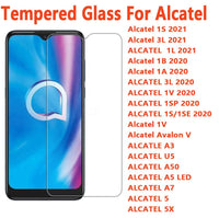 Tempered Glass TCL / Alcatel #6 = FOR ALL TCL 1S 3L 1L 2021 ALCATEL B 1A 1V 1SP 1S 1SE 2020 1V Avalon V A3 U5 A50 A5 LED A7 5